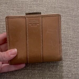 Leather coach wallet